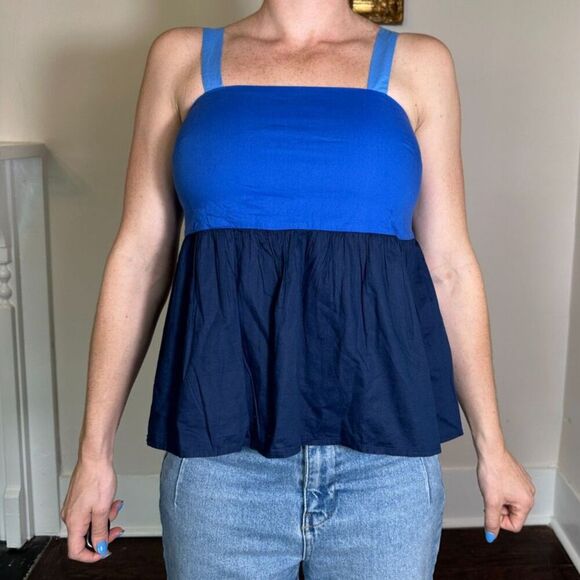 Loft Colorblock Peplum Cami Top Size 0 NWT! - Picture 1 of 4